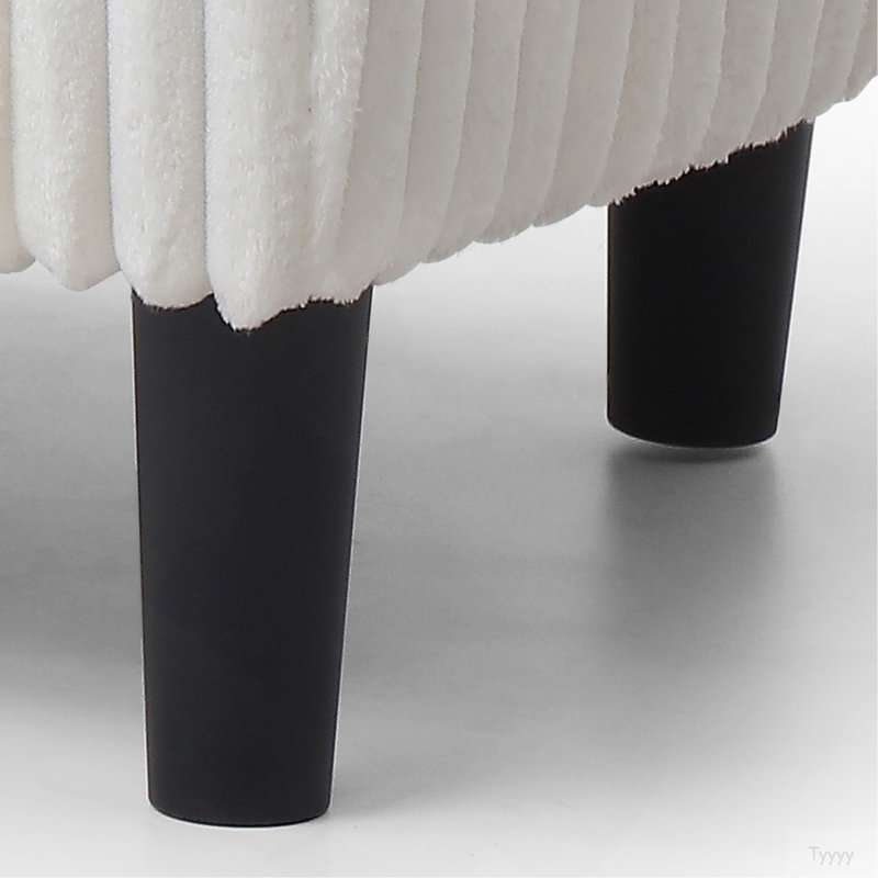 Chaise et repose-pieds Salem G00205-C, blanc, White
