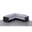 Modulaire modulaire pour patio de 94 po avec coussins gris intempéries, entièrement assemblé, toutes saisons, housses amovibles en forme de L nécessitant peu d'entretien et lavable à la machine