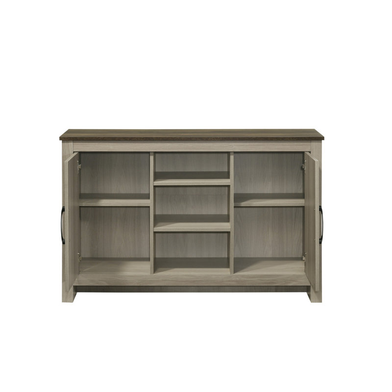 Console Table, Buffet Table, Sideboard With Shelves And Cabinet Doors