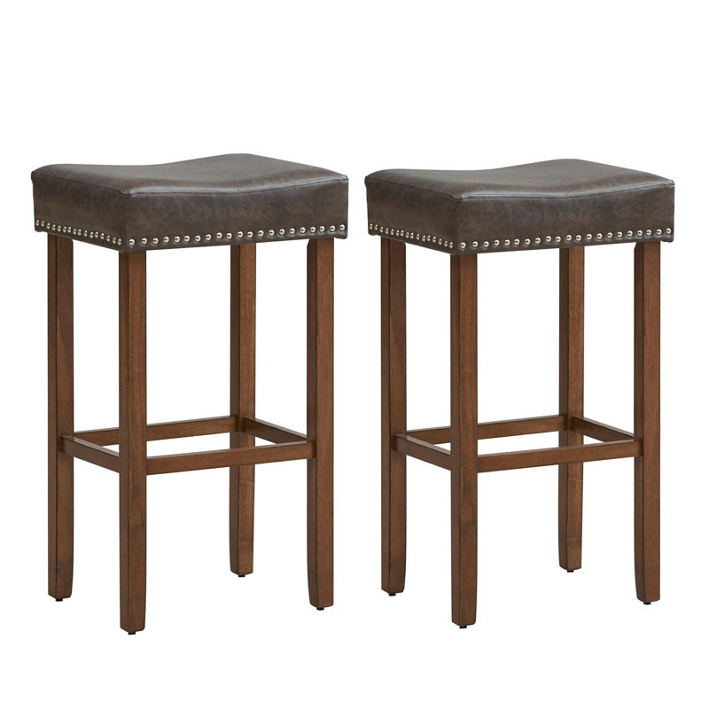 Keiran Upholstered Counter Stool, Green, 74cm