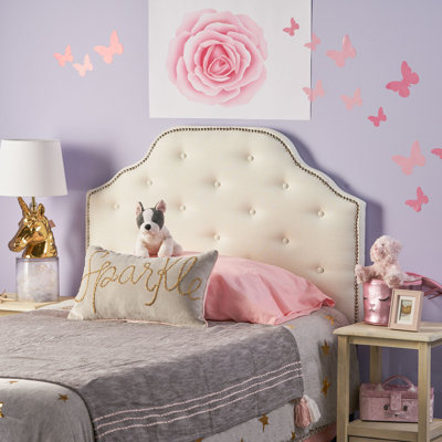 Tufted Upholstered Headboard With Durable Metal Legs