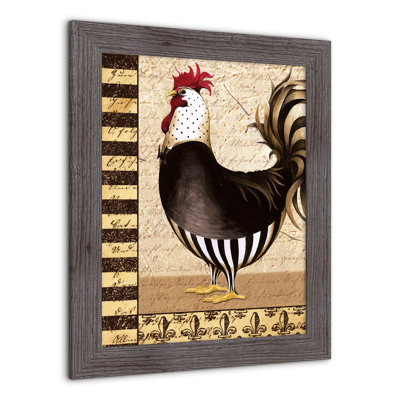 Rooster In Pants, reproduction encadrée