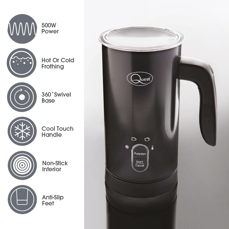 Quest Automatic Milk Frother, Black