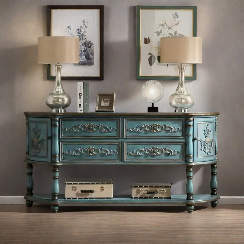 Console American Retro, H 34,25 po x l 70,87 po x P 15,75 po