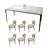 Pure White Rock Slab Dining Table-106385140