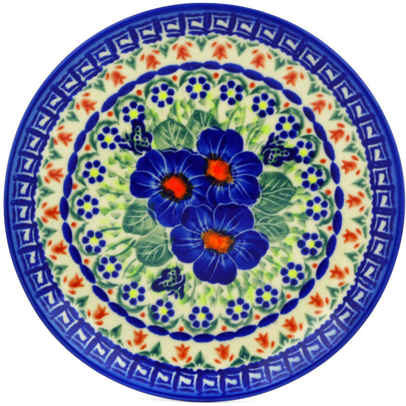 Brilliant Butterfly Popp Decorative Plate - Set of 1
