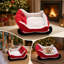 Lit traîneau pour chats et chiens sur le thème de Noël, avec base antidérapante, adapté à une utilisation intérieure et extérieure.