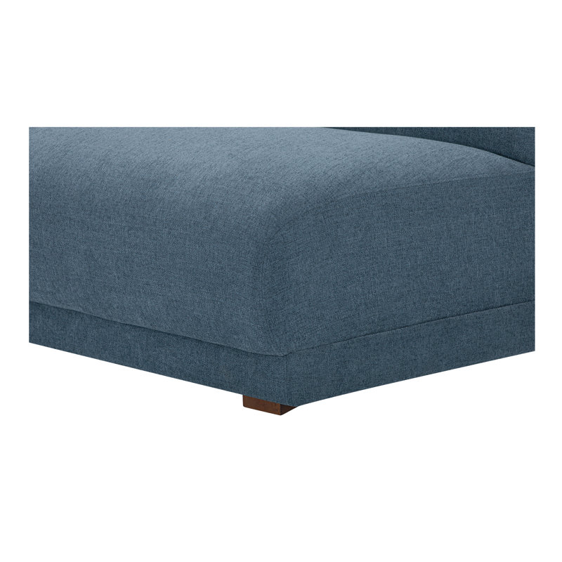 Fraser Wedge Slipper Chair Deep Blue, Blue Polyester Blend