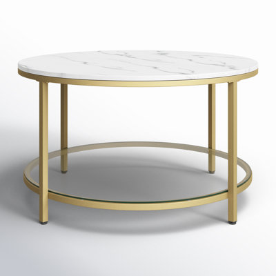 Aubra Round Coffee Table with Storage