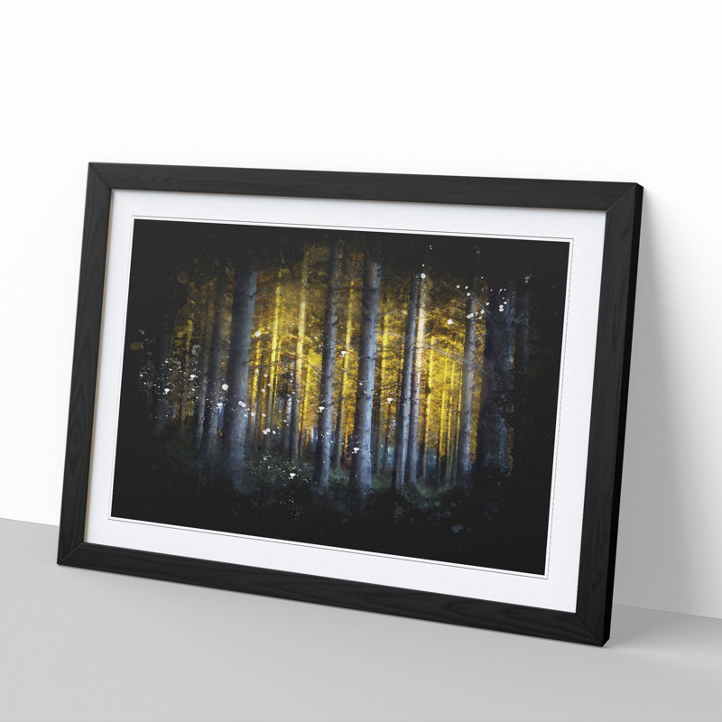 Sunlight Forest Vol.4 Paint Splash - Picture Frame Graphic Art, Black, 27cm H x 36cm W x 2cm D