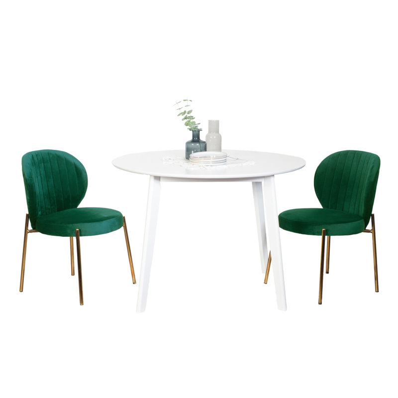 Ensemble de salle à manger Hearns, Vert/doré, 3