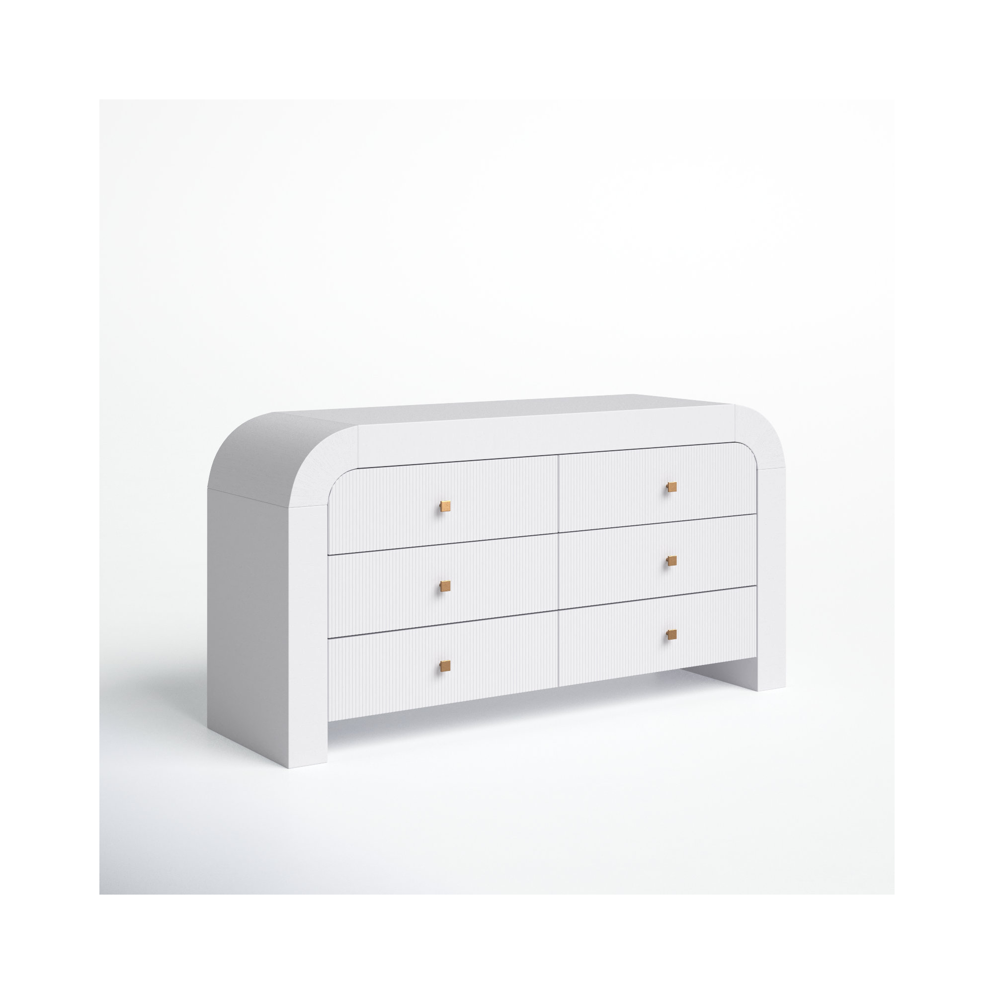 Baxley 6 - Drawer Double Dresser, White