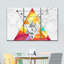 Ensemble de 3 pièces abstraites à motif géométrique triangulaire sur toile par Jonathan A.-93062549