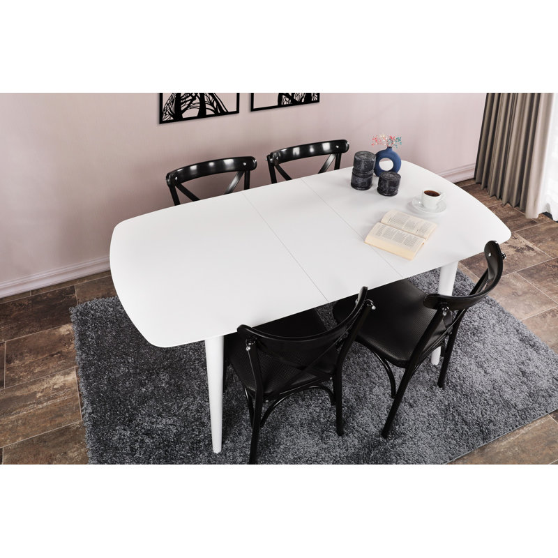 Rimma Extendable Dining Table, White