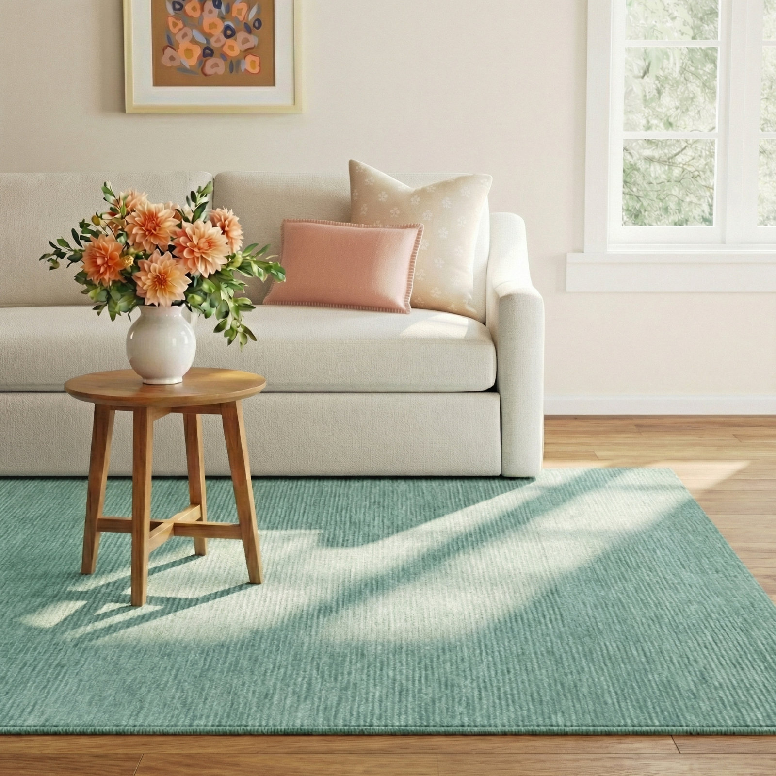 Waterton Handmade Performance Aqua Indoor/Outdoor Rug, Rectangle 7'6" x 9'6"