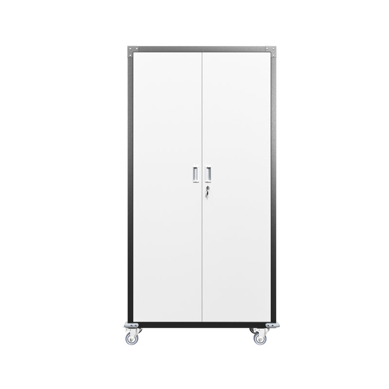 Metal Garage Storage Cabinet With 4 Adjustable Shelves And Locking Doors - Organize Your Space 71'' Tall Home Use