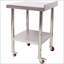 Table de préparation en acier inoxydable avec tablette réglable, table de travail en métal robuste pour les cuisines et les restaurants commerciaux