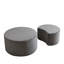 Ensemble de 2 tables basses emboîtables, ensemble de 3 tables basses rondes rembourrées pour le salon, table basse ronde moderne en mousse avec repose-pieds, sans assemblage-253861697