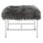 Cristian Faux Sheepskin Square Bench-32979443