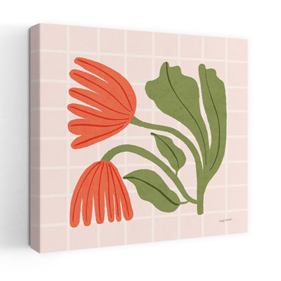 «Abstract Stems», art contemporain abstrait, plante murale à fleurs