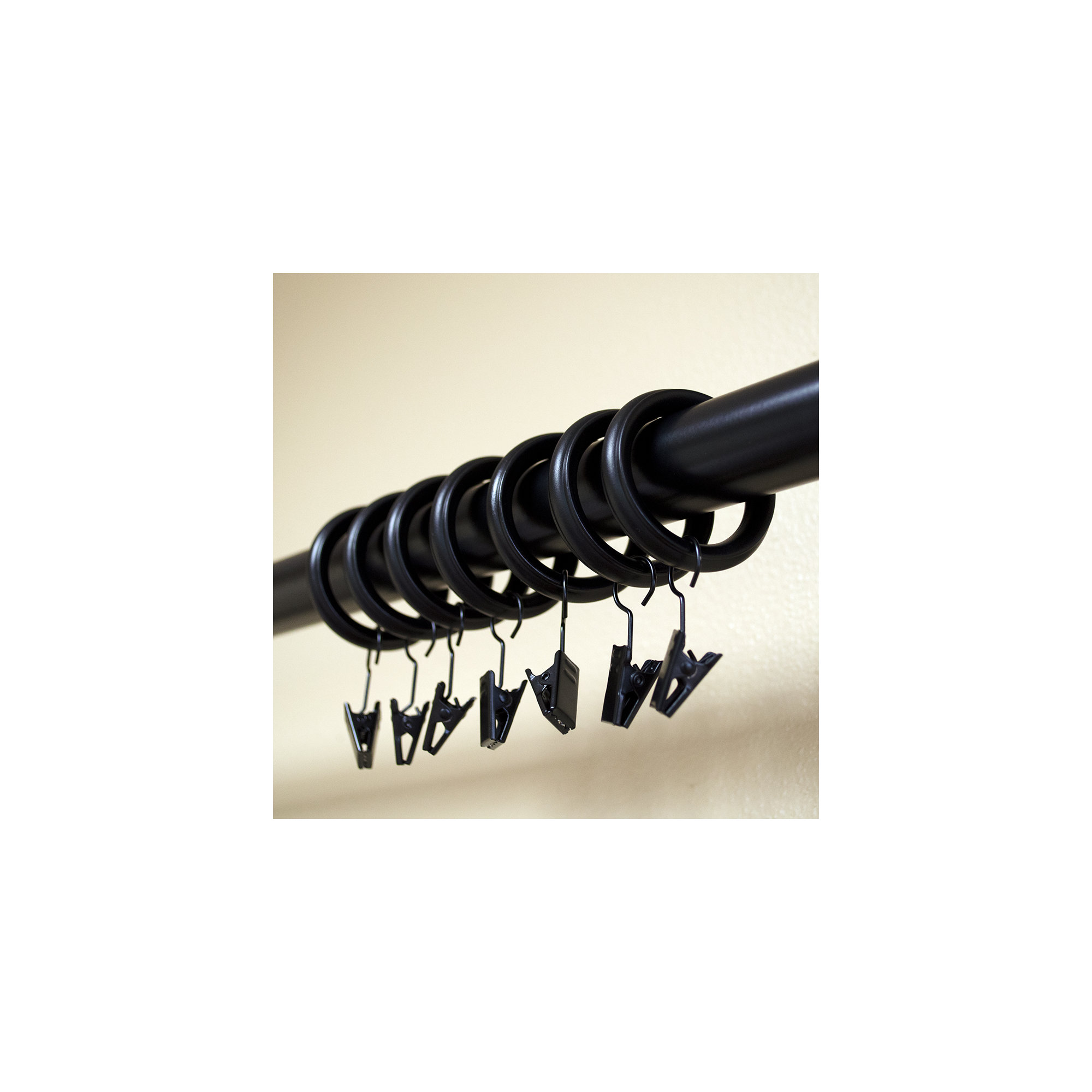 Vasios Curtain Rings, Black