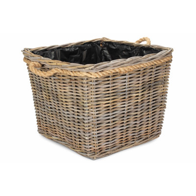  Wicker Tapered Rattan Planter with Lining