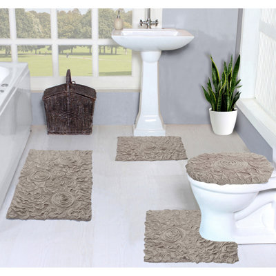 Alamanno 4 Piece Bath Rug Set