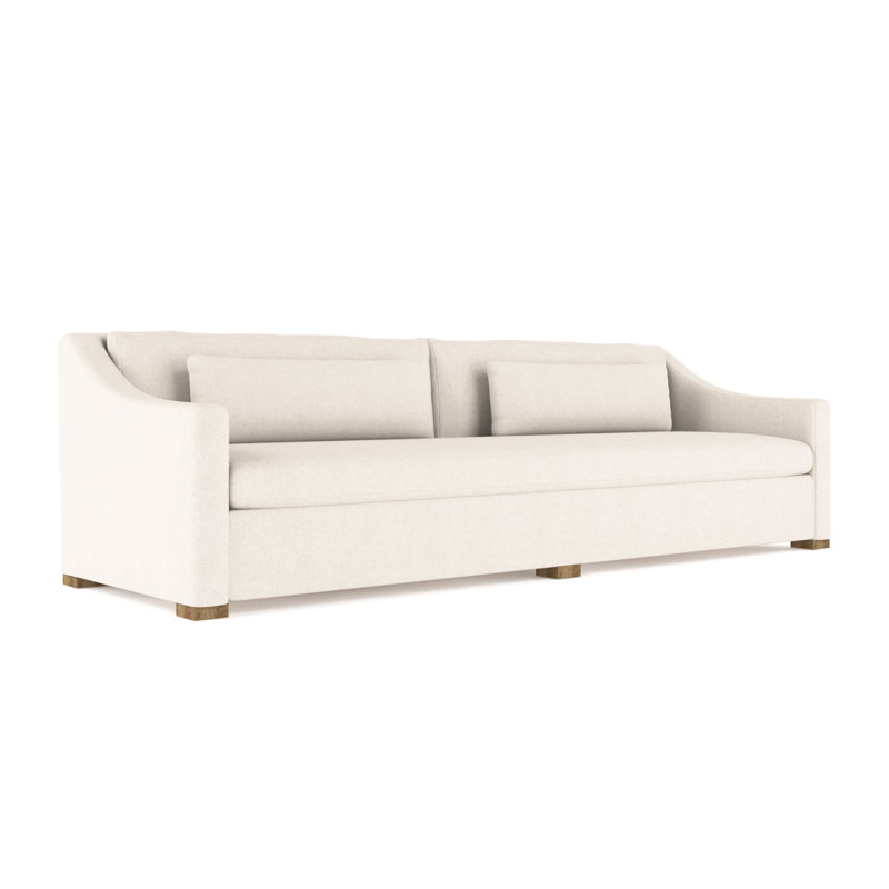 Canapé Crosby, Velours moelleux albâtre, H 32,5 po x l 84 po x P 38 po, Ébène