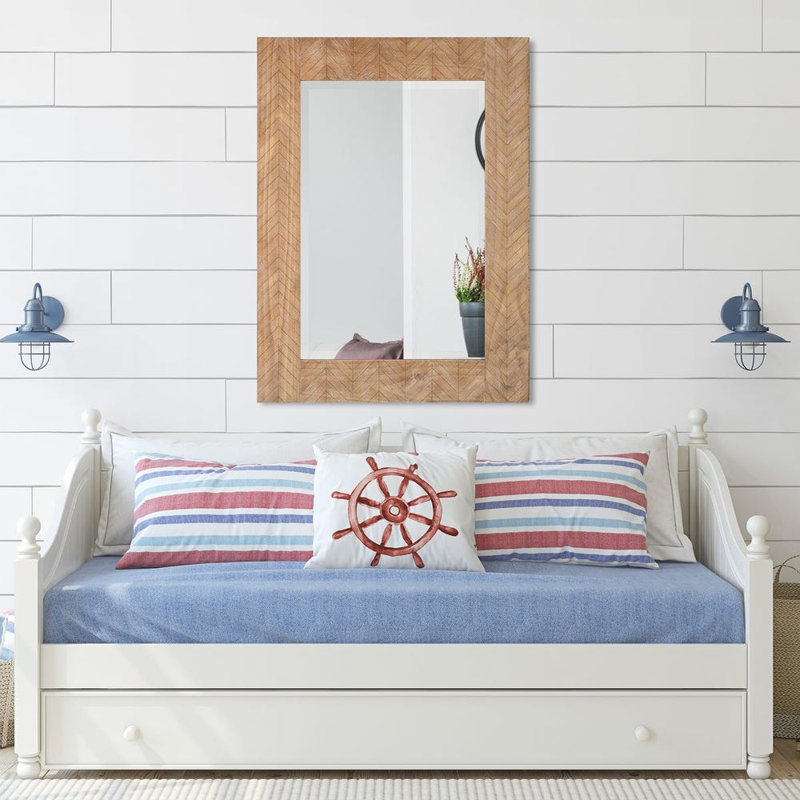 Miroir mural décoratif en bois 