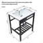 Lavabo de console de salle de bain en céramique 24 "x 18" avec trop-plein
