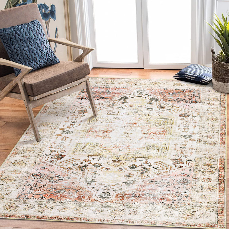 Tapis lavables pour tapis Boho, Rectangle 10 pi x 13 pi