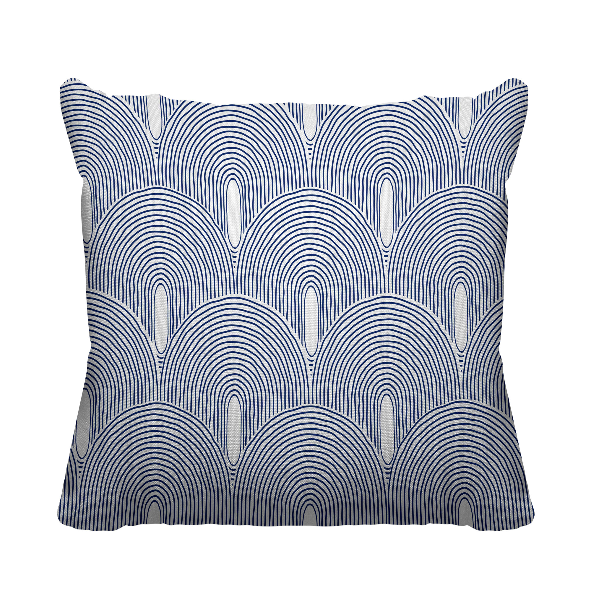 Limpo Starburst Spun Polyester Indoor/Outdoor Throw Pillow, Square, 18"H x 18"W, Navy Blue