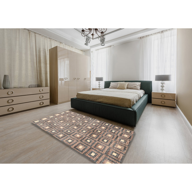 Tapis gris zone contemporaine, Rectangle 5 pi x 7 pi