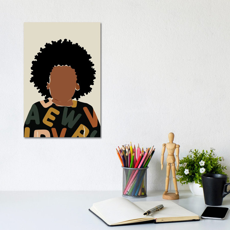Baby Fro by Domonique Brown - Print on Canvas, 30.48 cm H x 45.72 cm W, Wrapped Canvas