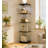 Black 4-Tier Rotating Display Cabinet / Wine & Storage Cabinet — Features Remote-Controlled Colored Lighting, Adjustable Feet, And Tempered Glass Construction — Versatile For Multiple Settings