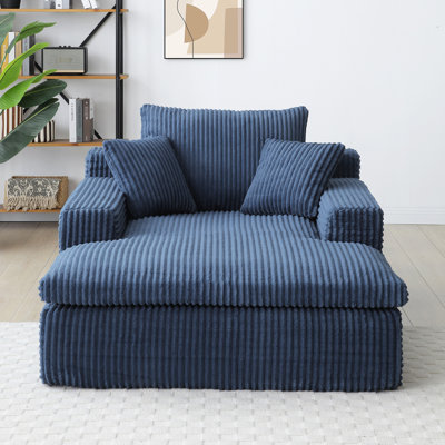 Méridienne surdimensionnée 64 po x 46 po Blue
