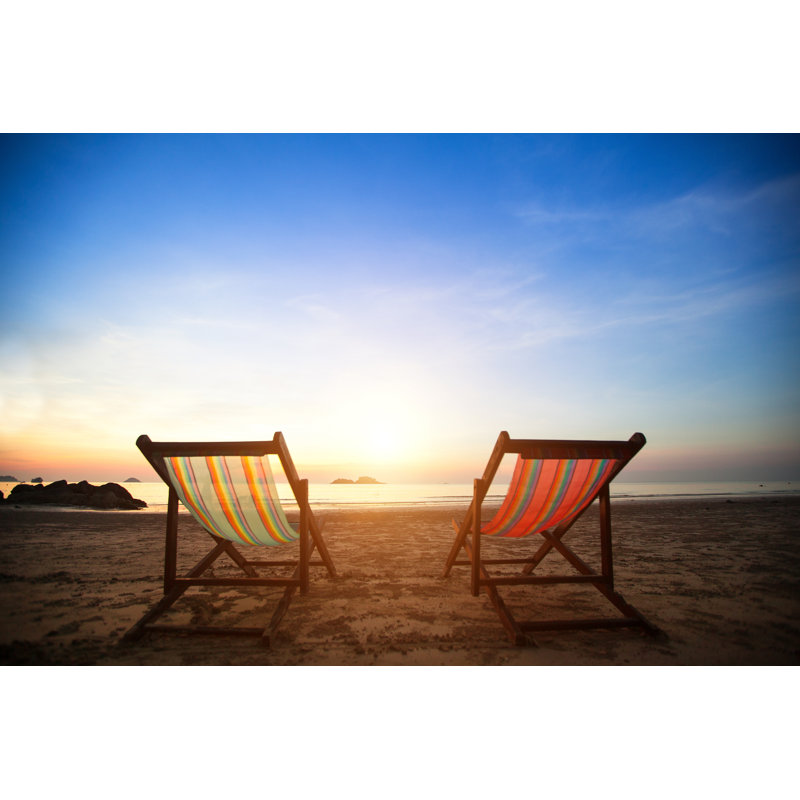 Beach Loungers - Photographie sur toile tendue, L 12 po x H 8 po