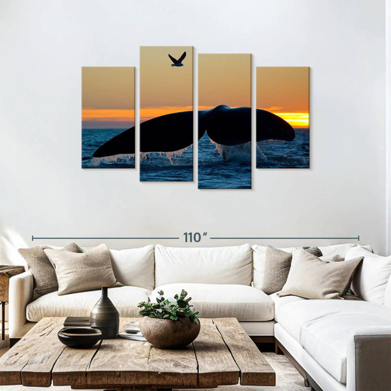 Brampt Whale Tail Sighting, 48" H x 75" W