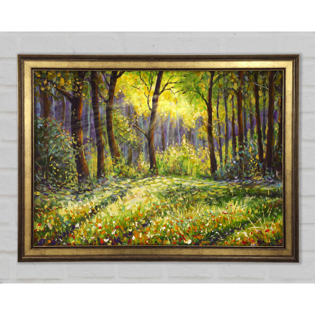 Sunshine Through The Woodlands - Einzelne Bilderrahmen Kunstdrucke