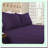 Purple Plush Flannel Full Sheet Set