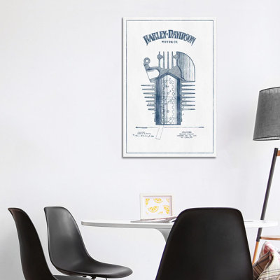 Harley-Davidson Motorcycles Cylinder by Aged Pixel - Wrapped Canvas Print