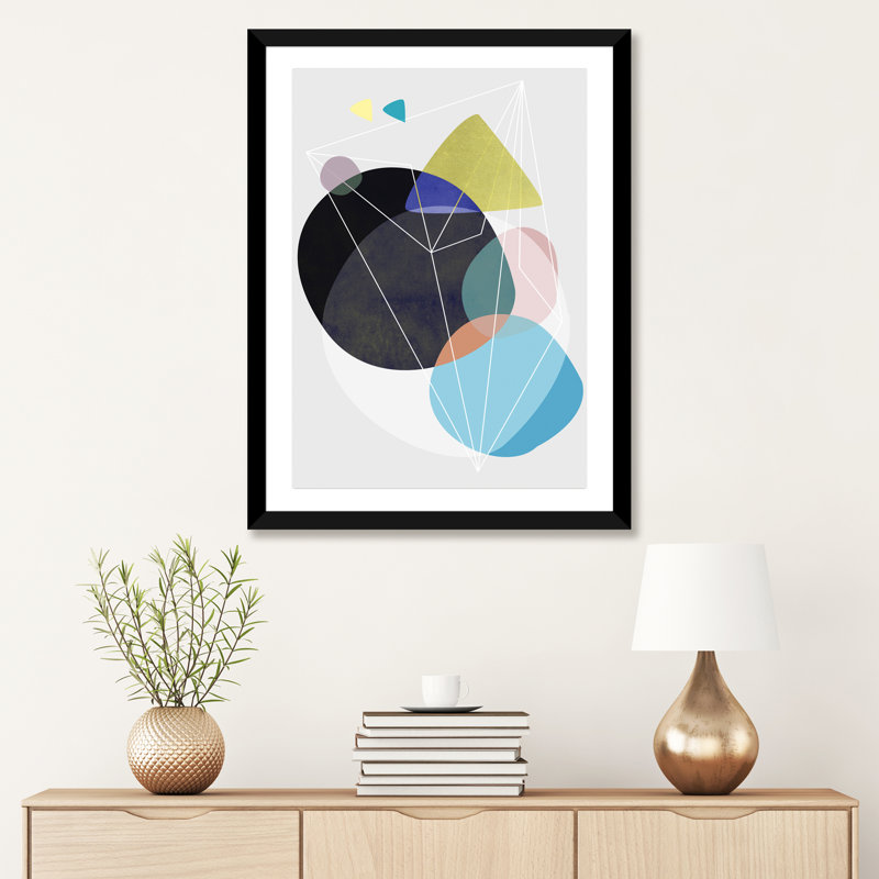 « graphic clxxiii » par mareike böhmer-impression sur image, H 32 po x l 24 po x P 1 po, Papier avec cadre noir