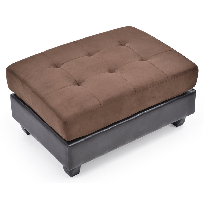 Repose-pieds contemporain élégant en chocolat