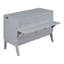 Grand lit gris avec point de charge et tablettes de comptoir de bureau latérales amovibles - Stable Port-914871545-914871550