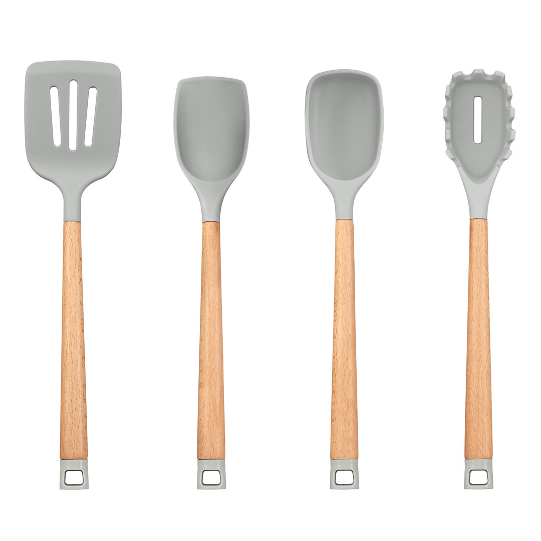 Hampton Forge Skandia Beechwood - 4 Piece Kitchen Tools Set Skandia