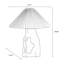 Petite lampe de table moderne en métal noir avec abat-jour en lin pour le salon de la chambre à coucher, ampoule incluse
