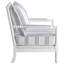 34" Deep Accent Chair With Navy Stripes, White Upholstery Stripe - Adds A Fresh Look