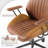 Albaugh Ergonomic Office Chair, High Back Swivel Rolling Executive Chair, Mid-Century Faux Lether with Lumbar Support, Large Computer Desk Task Chair with Suede Fabric for Home-54058885