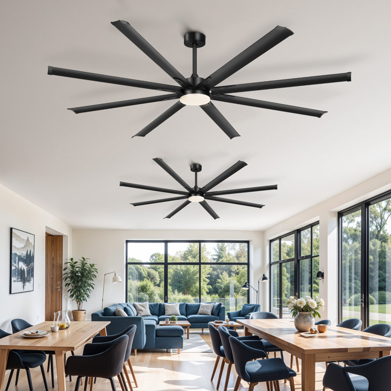 Solida 96'' Ceiling Fan with LED Lights