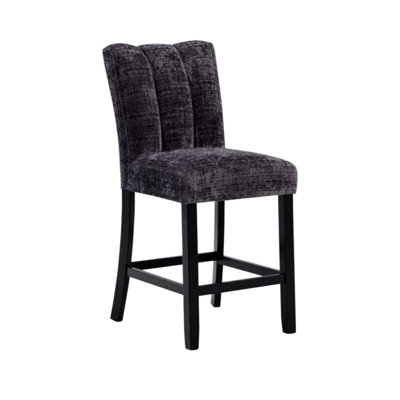 2 tabourets de bar à structure en bois, chaises de salle à manger rembourrées pour l'intérieur